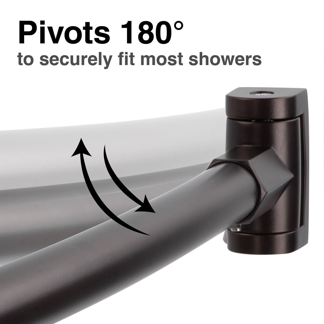 36 in. to 61 in. Curved Shower Rod (Oil-Rubbed Bronze Finish)