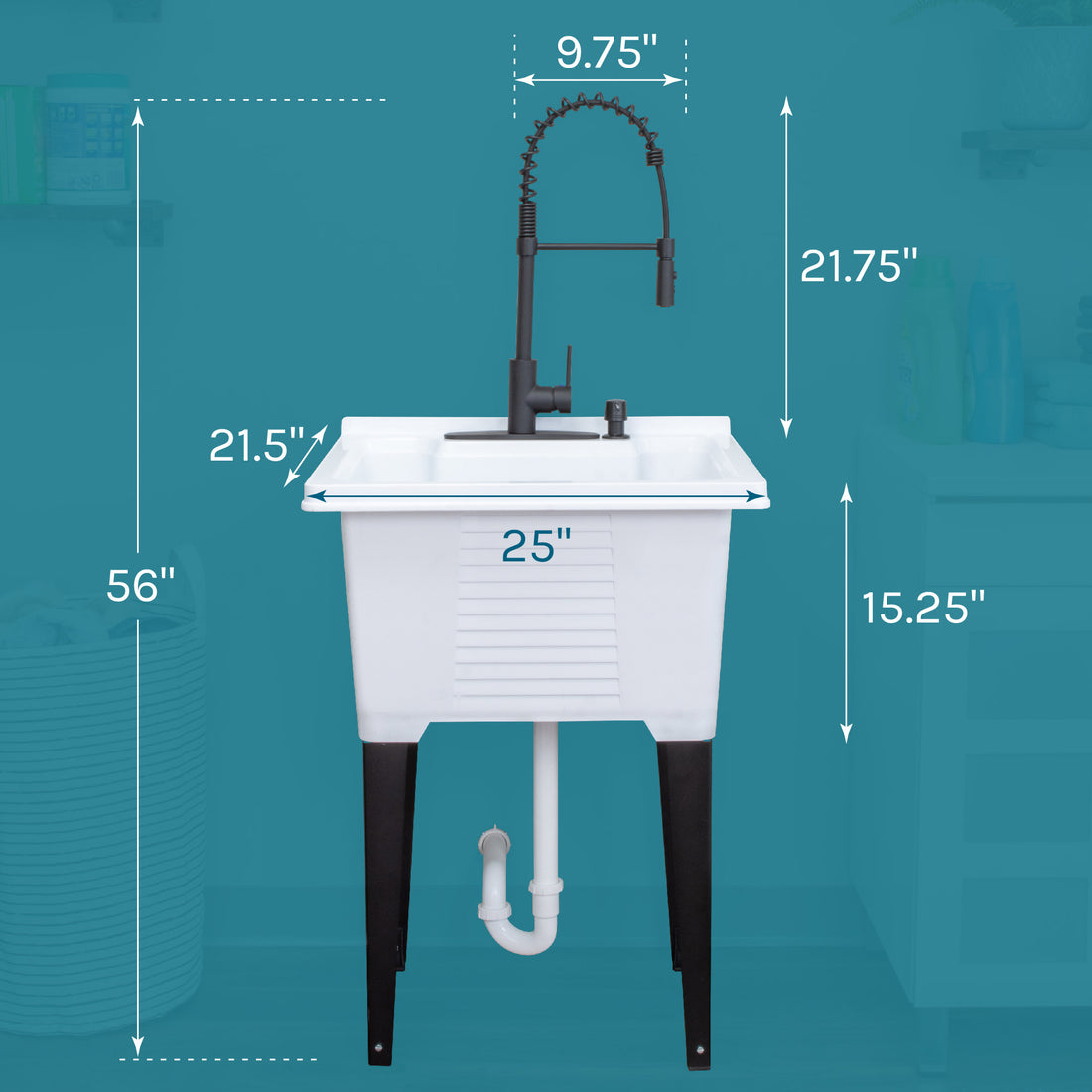 Blue Utility Sinks at